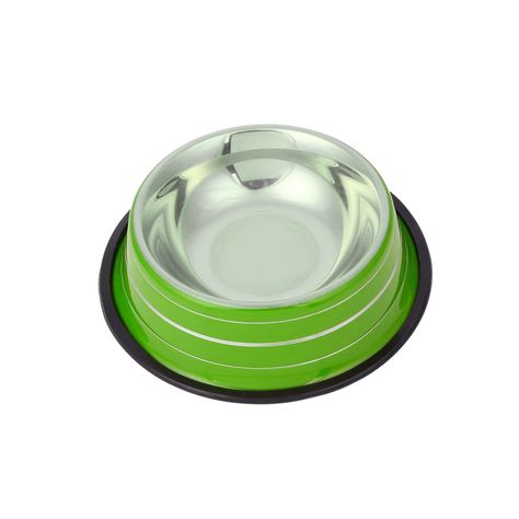 Plato Antideslizante Para Mascotas Mediano Verde-0