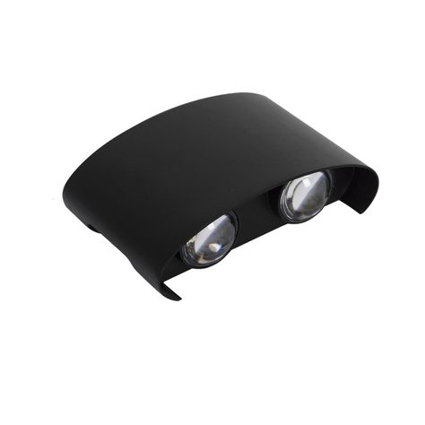 Apliqué de Pared LED Doble 4W Cálido Negro-1