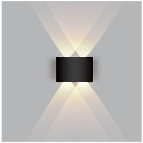 Apliqué de Pared LED Doble 4W Cálido Negro-3