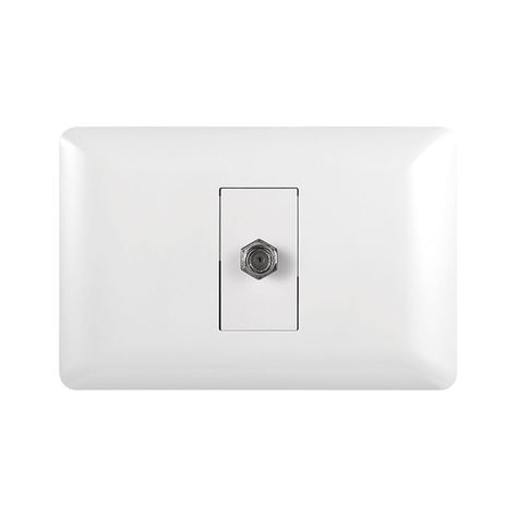 Toma Coaxial RG6 TV Blanco-0