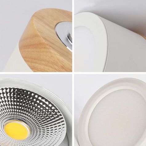 Panel LED Deco Sobrepuesto Madera 6W Blanco-3