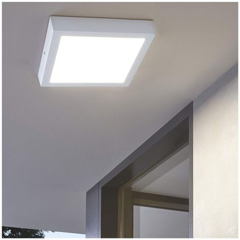 Pack 10 Panel Cuadrado LED ECO Sobrepuesto Blanco 6W Cálido-2