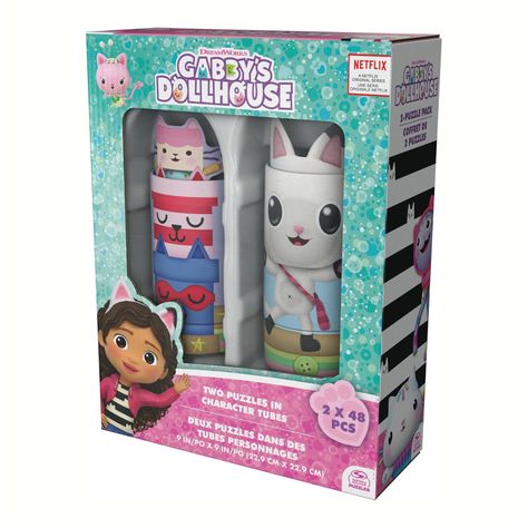Dúo de Puzzles Tubos 2x48 piezzas - Gabby´s Dollhouse-0
