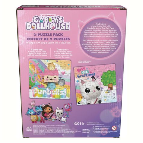 Dúo de Puzzles Tubos 2x48 piezzas - Gabby´s Dollhouse-1