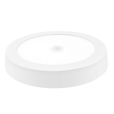 Pack 10 Panel Redondo LED ECO Sobrepuesto Blanco Con Sensor 18W Frío-0