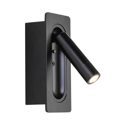 Apliqué Lector LED Uni 3W Negro - Luz Cálida-0