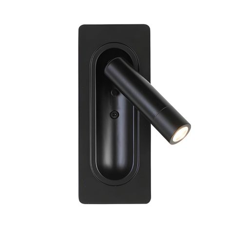 Apliqué Lector LED Uni 3W Negro - Luz Cálida-1