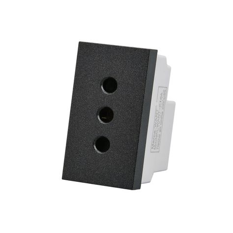 Pack 20 Módulo Tomacorriente Metálico 10A - Negro-1