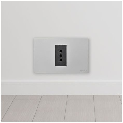 Pack 20 Módulo Tomacorriente Metálico 10A - Negro-6