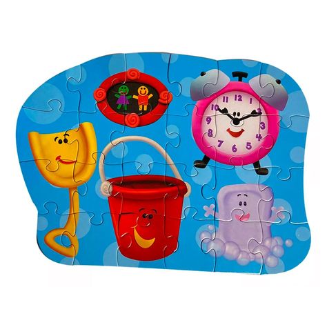 Set 5 Rompecabezas Con de Forma Las Pistas de Blue-3