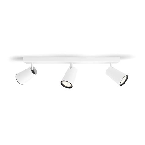 Foco Philips Pasley Spotlight Blanco x3 GU10 Ampolletas Cálido-0