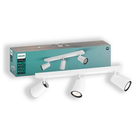 Foco Philips Pasley Spotlight Blanco x3 GU10 Ampolletas Cálido-2