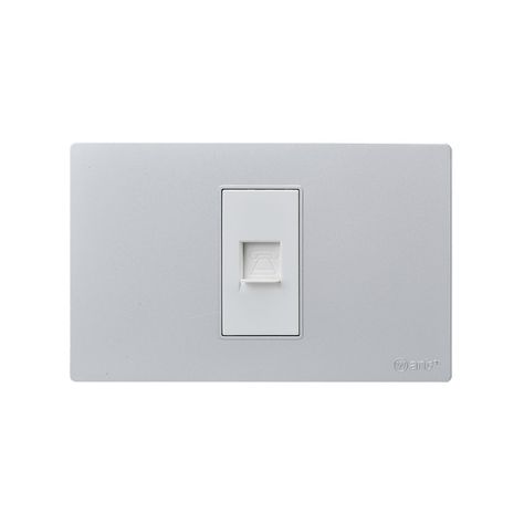 Pack 10 Toma Telefónica Metálico RJ11 - Gris - Blanco-3