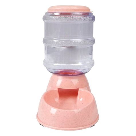 Dispensador de Comida Mascotas Bidón Rosa/Verde-1