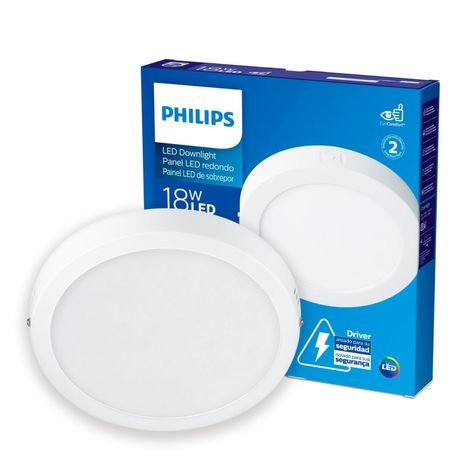 Pack 3 Paneles LED 18W Sobrepuesto Redondo DL252 G2 Philips - Cálido-4