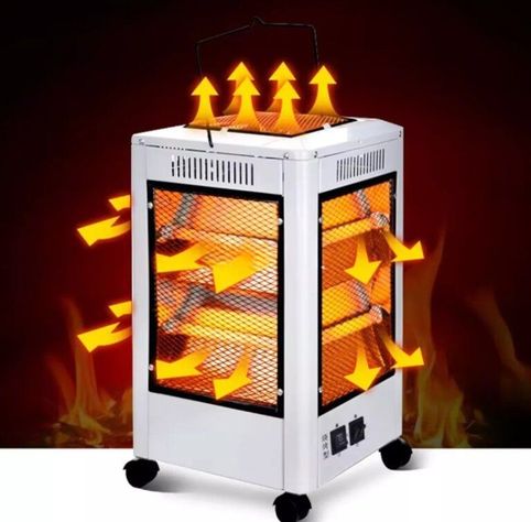 Calefactor Electrico Hogar Cuarzo 5 Caras Infrarrojo 2200W-1