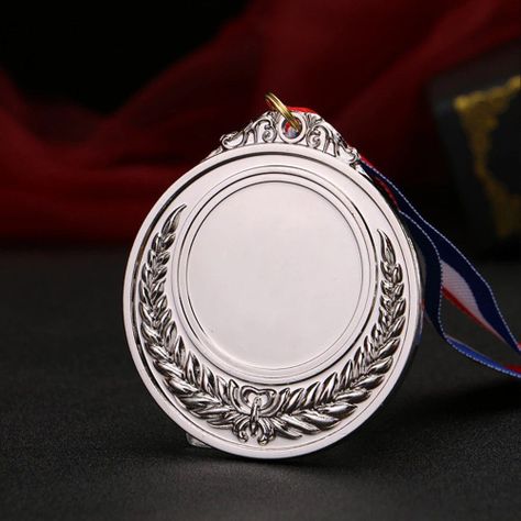 Medalla Premiación Deportiva 6,5 cm Plateada-1