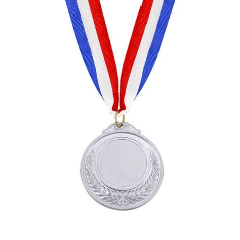 Medalla Premiación Deportiva 6,5 cm Plateada-0