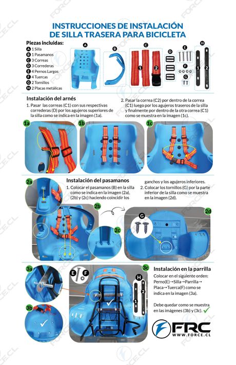 Silla Trasera de Bicicleta para Niño-2