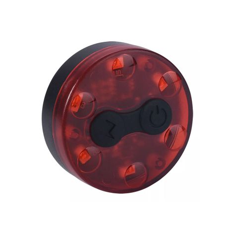 Luz LED Redonda para Bicicleta Recargable Roja-0