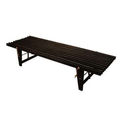 Banca Finlandesa 1.90 m Madera de Aliso Negro Aceitado / Uso interior y exterior-0