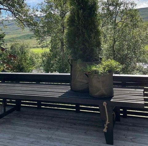 Banca Finlandesa 1.90 m Madera de Aliso Negro Aceitado / Uso interior y exterior-1