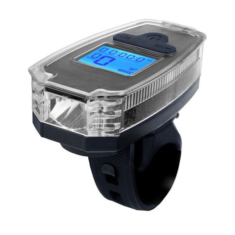 Luz LED para Bicicleta con Odometro y Bocina Recargable-0