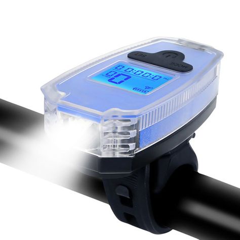 Luz LED para Bicicleta con Odometro y Bocina Recargable-1