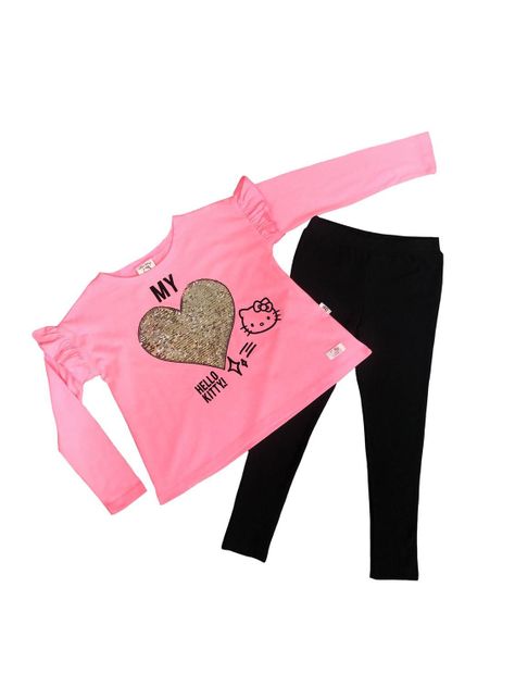 Conjunto Niña Algodón Polera y Calza Hello Kitty-0