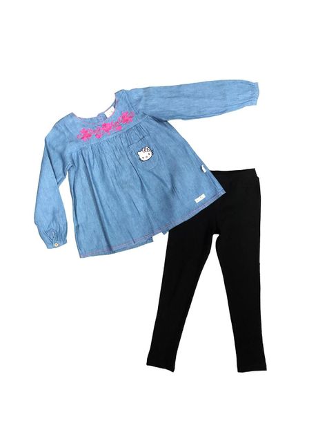 Conjunto Niña Polera y Calza Estampado Hello Kitty-0