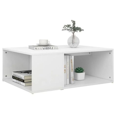 Mesa de Centro Minimalista con Espacios de Almacenamiento 7-1