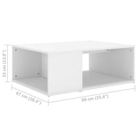 Mesa de Centro Minimalista con Espacios de Almacenamiento 7-5