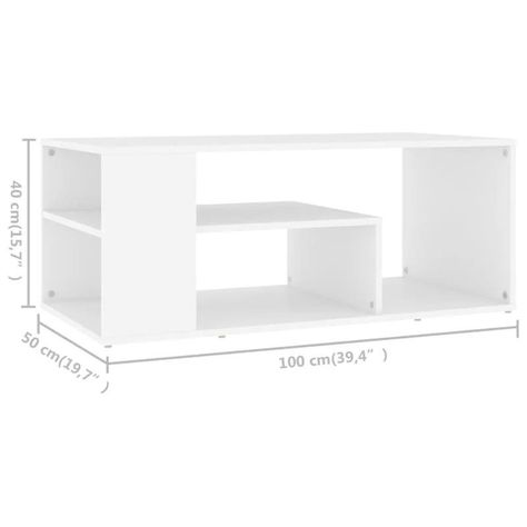 Mesa de Centro Minimalista con Espacios de Almacenamiento 5-6