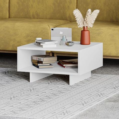 Mesa de Centro Minimalista con Espacios de Almacenamiento 2-0