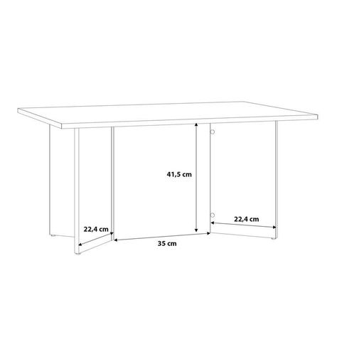 Mesa de Centro Minimalista con Espacios de Almacenamiento 4-4