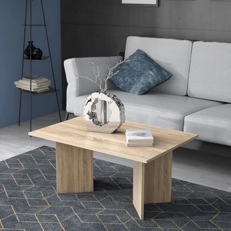Mesa de Centro Minimalista con Espacios de Almacenamiento 4-1