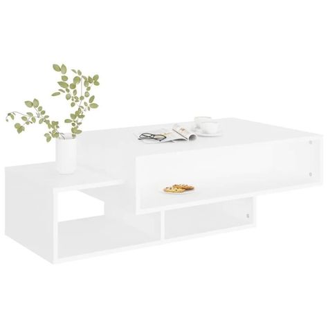 Mesa de Centro Minimalista con Espacios de Almacenamiento 6-3