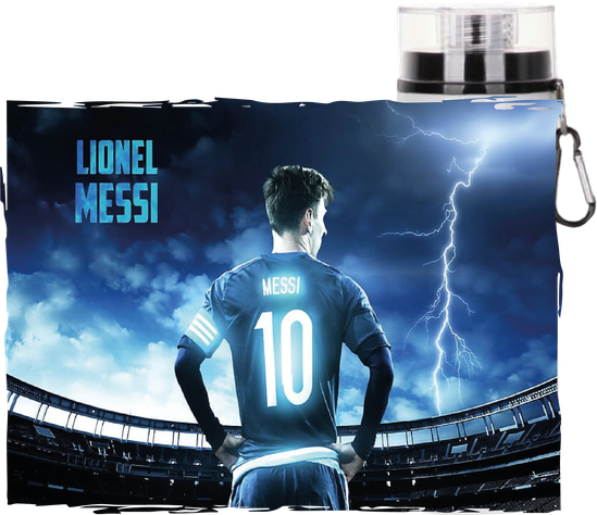 BOTELLA DE AGUA ESTAMPADA DE MESSI, LIONEL, FUTBOL 1REGALO  850ML-1