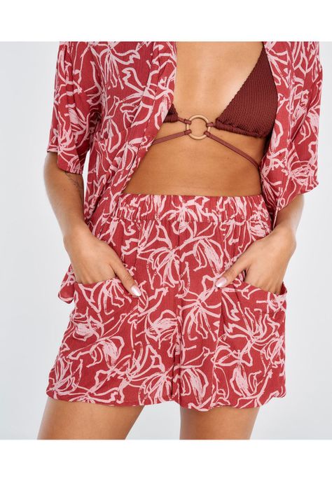 Short Mujer Bolsillos Flower Dance-0