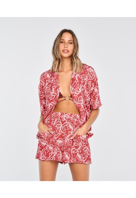 Short Mujer Bolsillos Flower Dance-1