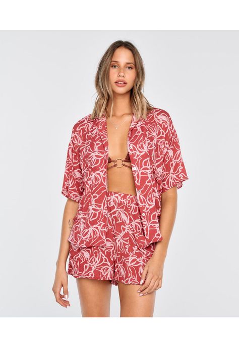 Short Mujer Bolsillos Flower Dance-3