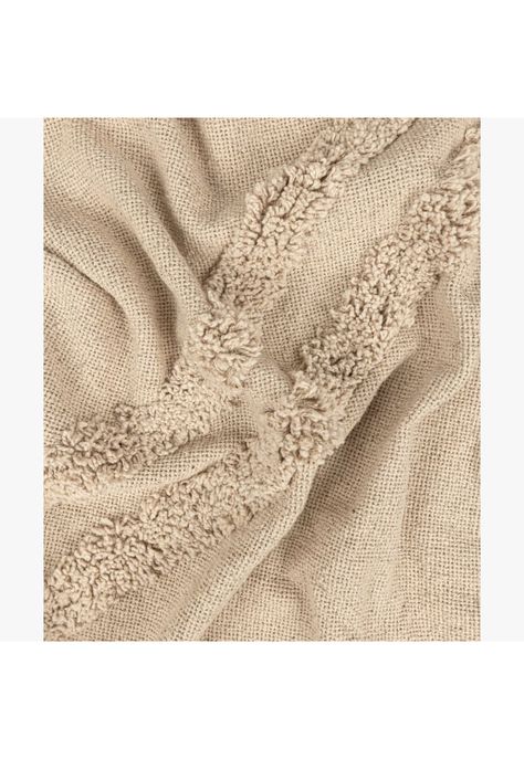 Manta Boho Algodón Textura Beige-3