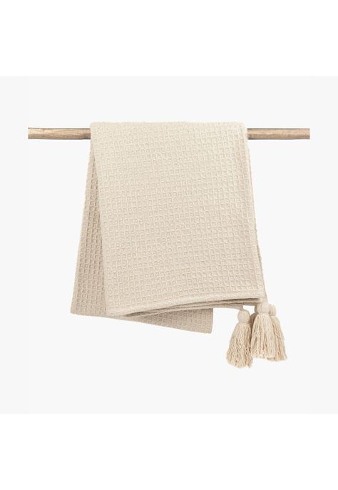 Manta Algodón Waffle Beige-0