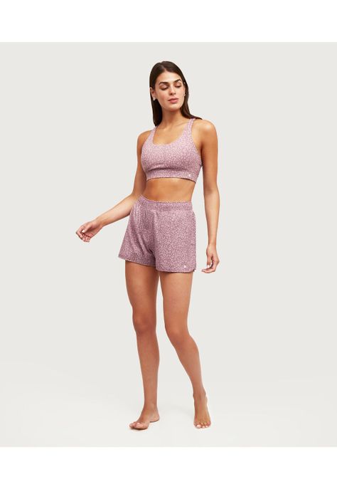 Short Deportivo Animal Print  Rosado-1