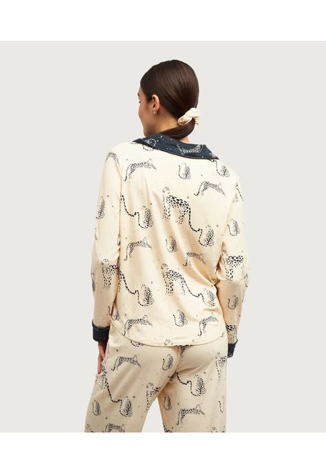 Set Pijama Dreamy Tigres  Beige-2