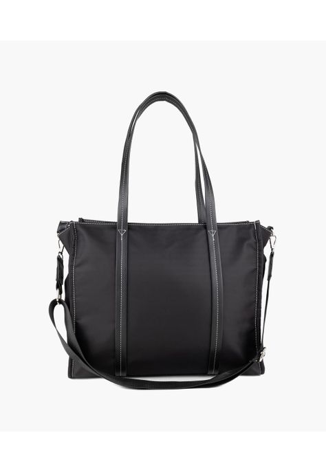 Cartera De Hombro Notebook Back To School Nylon Negro-3