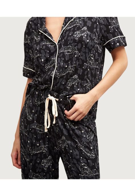 Set Pijama Dreamy Tigres Cosmicos Negro-1