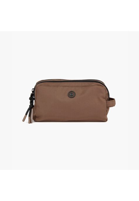 Estuche Nylon Dos Cierres Café-1