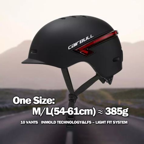 Casco bicicleta o scooter cairbull Recon con señalizadores -3