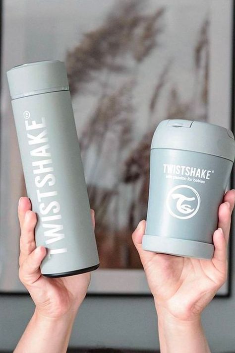 Termo para agua Twistshake Hot & Cold 420ml gris-2